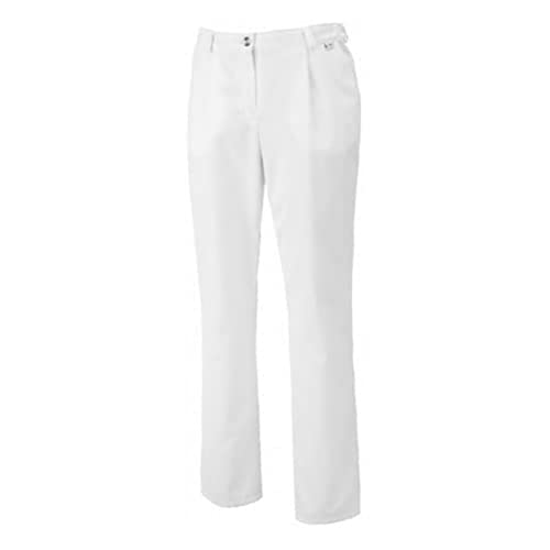 BP 1647-400-21-44n Hosen für Frauen, mit Bundfalten und Taschen, 215,00 g/m² Stoffmischung, weiß, 44n