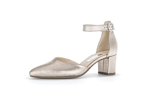 Gabor Damen Riemchen Pumps, Frauen Absatzschuhe,hochhackige Schuhe,stoeckelschuhe,Ausgehschuhe,Abendschuhe,Court Shoes,Heels,Puder,38 EU / 5 UK