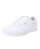 PUMA Damen Carina L Sneaker, White White Silver, 37.5 EU