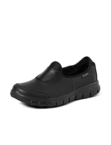 Skechers Damen Sure Track Sicherheitsschuhe, Black Leather, 38 EU