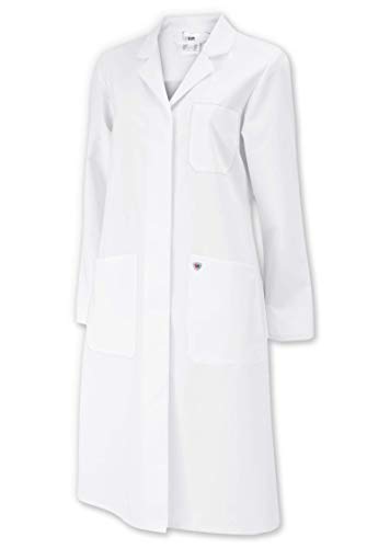 BP 1699-130-21-42n Mantel für Frauen, Langarm, Kragen mit Aufschlag, 205,00 g/m² Reine Baumwolle, weiß, 42n