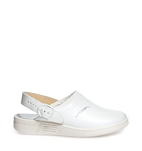 Abeba Clog 5013 - the original,Berufsschuh-Clog, Glattleder, weiß, zertifiziert, 40