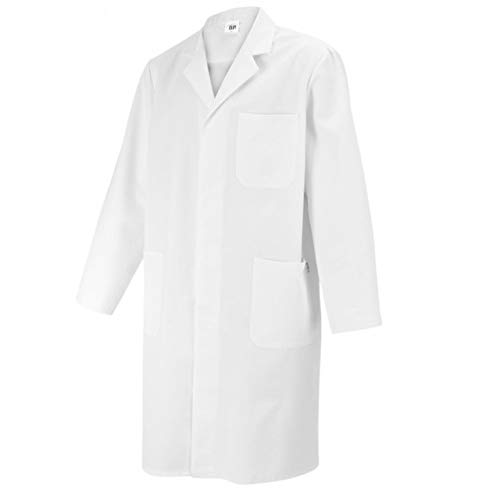 BP 1619-485-21-50n Mantel für Männer, Langarm, Kragen mit Aufschlag, 215,00 g/m² Stoffmischung, weiß, 50n