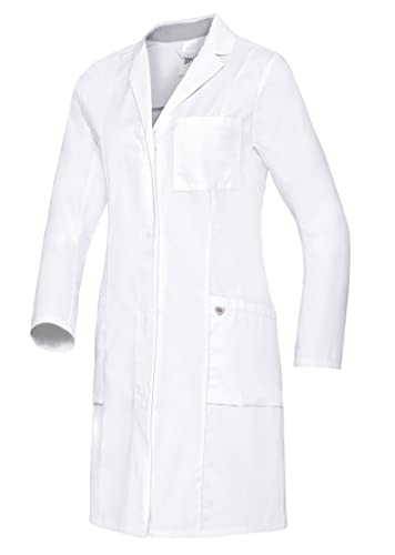 BP Med Coats 1754-130-0021 Arztkittel für Damen - Langärmelig - Reine Baumwolle - Normale Passform - Größe: 40n - Farbe: weiß