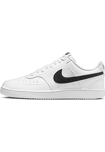 Nike Herren Court Vision Freizeit-Schuh, White Black White, 44 EU