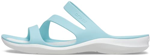 Crocs Damen Swiftwater Sandale, leichte und sportliche Sandalen für Damen, Reines Wasser / Weiß, 34 EU