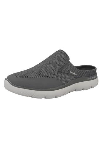 Skechers Sport Herren Summits Vindicator Pantolette Slip on 232296 grau, Schuhgröße:44 EU