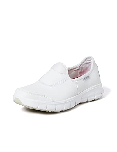 Skechers Damen Sure Track Schuh für das Gesundheitswesen, White Leather, 40 EU