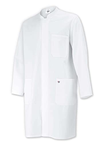 BP 1654-400-21-Ms Unisex-Mantel, Langarm, Stehkragen, 215,00 g/m² Stoffmischung, weiß, Ms