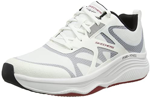 Skechers Herren D'LUX Fitness Sneaker, Weiß, 43 EU