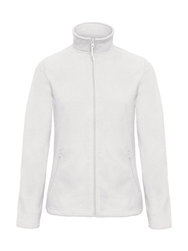 B&C: Ladies` Micro Fleece Full Zip ID.501 Women FWI51, Größe:S;Farbe:White