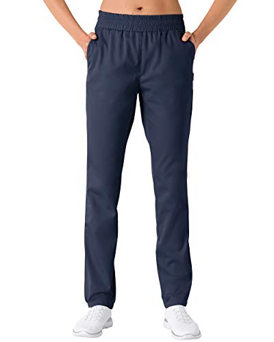 CLINIC DRESS Hose für Damen und Herren, lässige Beinweite, Rundumgummibund mit Kordeldurchzug, 2 Seitentaschen, Schrittlänge ca. 82 cm. 50% Baumwolle, 95 Grad Wäsche Navy XXL