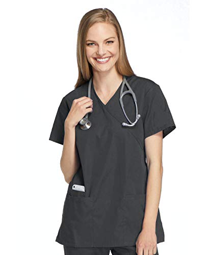 Smart Uniform 1224 Mock Wrap scub (XL, Zinn [Pewter])