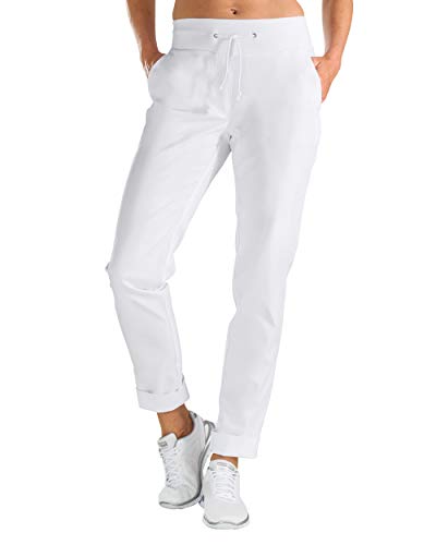 CLINIC DRESS Hose Damen-Hose mit Strickbund Wide Cut 2 Seitentaschen Schrittlänge ca. 80cm 60 Grad Wäsche weiß 52
