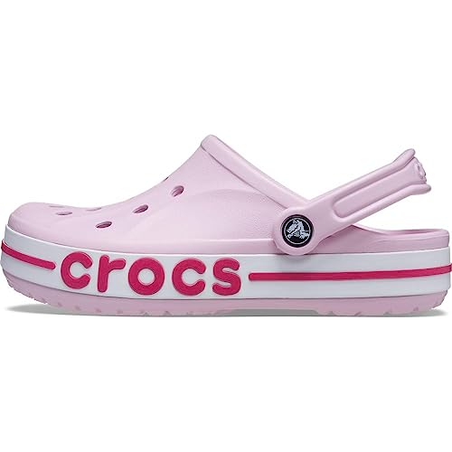 Crocs Bayaband Clogs für Damen und Herren mit Fersenriemen für sicheren Halt 38-39 EU Ballerina Pink/Candy Pink