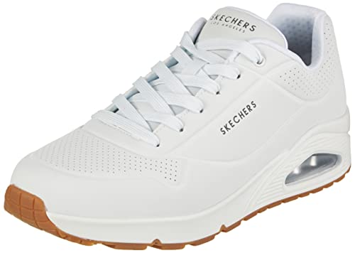Skechers Herren Uno Stand On Air Sneaker, White Durabuck Trim, 42 EU