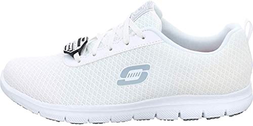 Skechers Damen Ghenter Bronaugh Sneaker, White Mesh Water And Stain Repellent Treatmen, 39 EU