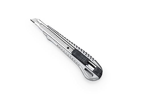 Dahle Professional Cutter (9 mm Abbrechklinge, Metallgehäuse, für professionelle Anforderungen) silber