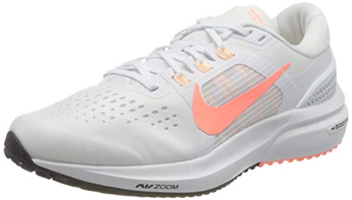 Nike Damen Air Zoom Vomero 15 Running Shoe, White/Crimson Pulse-Crimson Tint-Black, 40.5 EU