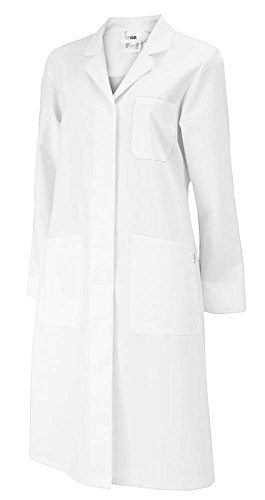 BP 1699-130-21-52n Mantel für Frauen, Langarm, Kragen mit Aufschlag, 205,00 g/m² Reine Baumwolle, weiß, 52n