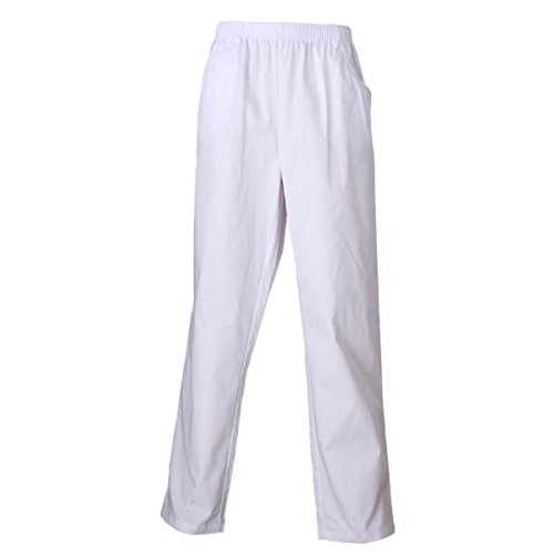 MISEMIYA - Arbeitshosen Unisex ELASTISCHE Taille UNIFORM KLINIK Krankenhaus Reinigung TIERARZT Gesundheit GASTGEWERBE - Ref.8312 - XX-Large, Wei�