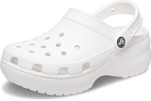 Crocs Classic Platform Clog 206750-100, Womens slides, white, 38/39 EU