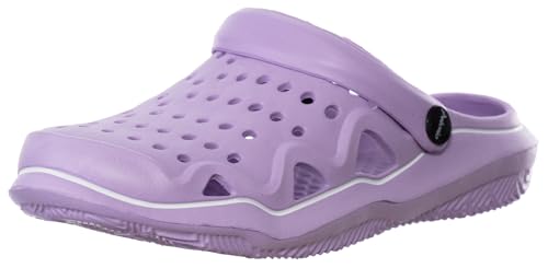 Brandsseller Damen Clogs Hausschuh Badeschuhe Gartenschuhe Freizeitschuhe Farbe: Lila - Größe: 39