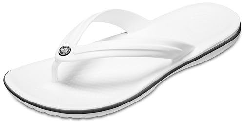 Crocs Crocband flip 11033 Unisex-Erwachsene Zehentrenner, Gr. 39/40 EU, Weiß (White 100)