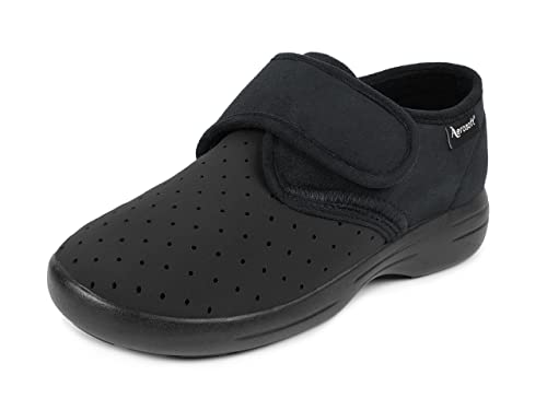 Aerosoft Gesundheitsschuh Stretch 10 für Damen und Herren, druckfrei, federleicht, für innen und außen geeignet (schwarz, Numeric_43)