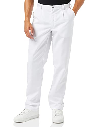 BP Med Trousers 1359-558-21 Herrenhose - Bundfalten - 65% Polyester, 35% Baumwolle - Normale Passform - Größe: 48n - Farbe: weiß