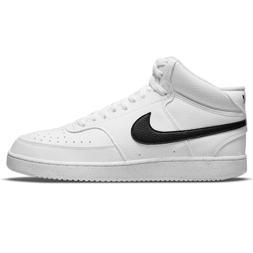 Nike Herren Court Vision Walking-Schuh, White/Black-White, 43 EU