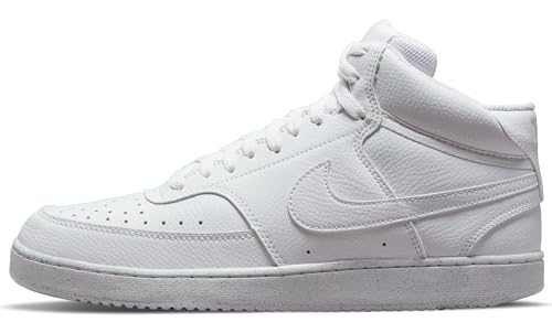 Nike Herren Court Vision Mid Next Nature Basketball Shoe, Weiß, 45 EU