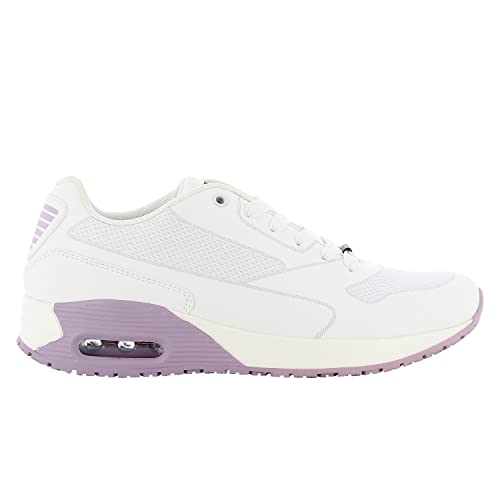 Oxypas Ela Damen Professionelle Arbeitsschuhe ESD SRC, Weiß-violett, 39 EU