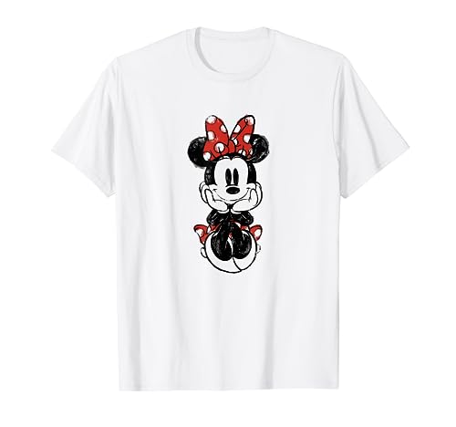 Disney Mickey And Friends Minnie Mouse Doodle Distressed T-Shirt