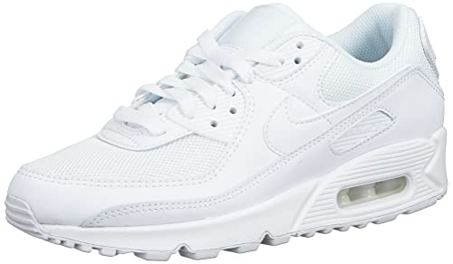 Nike Damen Nike Air Max 90 Women's Shoe sneakers, Weiß White White White Wolf Grey, 40.5 EU