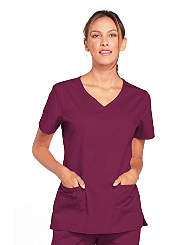 Smart Uniform 1122FScrub Top (L, Wein [Wine])