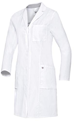 BP Med Coats 1754-130-0021 Arztkittel für Damen - Langärmelig - Reine Baumwolle - Normale Passform - Größe: 34n - Farbe: weiß