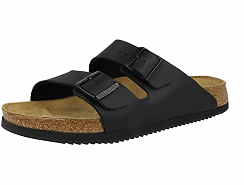 Birkenstock Sandale Arizona, Superlauf, Birko-Flor, schwarz, normal, Größe 44 1018222-44 (Pantolette Schuh Halbschuh Latsche Zweischnaller Berufsschuh Schuhe Birki Arizona Slipper Pantoffel)
