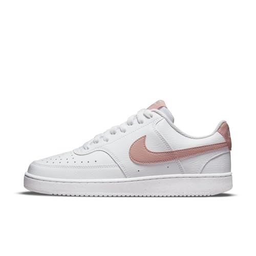 Nike Damen Court Vision Low Next Nature Sneaker, White/PINK Oxford, 42 EU