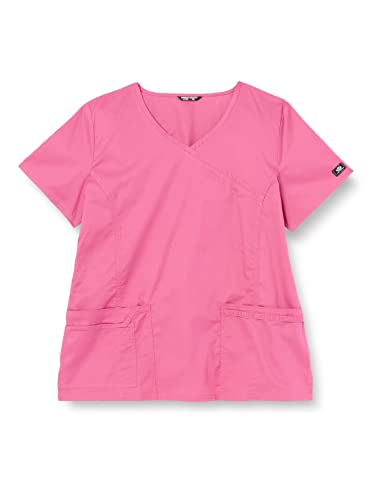 Smart Uniform 1125 Mock Wrap Top (L, Pink)