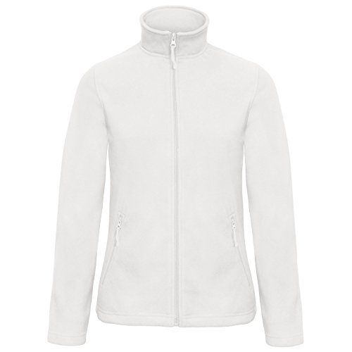 B&C Damen Women's Id.501 Fleece Pullover, Weiß (White 000), 40 (Herstellergröße: Medium)