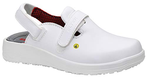 Berufsschuhe ELTEN MIA WHITE ESD SB, Damen, Clogs, leicht, weiß, Stahlkappe - Größe 39