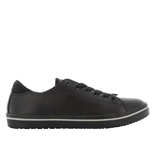 Oxypas Fashion, Berufsschuh Paola, antistatischer (ESD) Leder Sneaker für Damen (42, schwarz)
