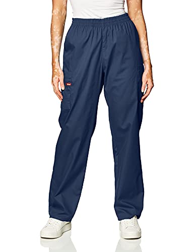 Dickies Herren Signature Elastic Waist Scrubs Pants- Schlauch mit elastischem Bund Medizinische Schlupfhose, Marineblau, Large Hoch