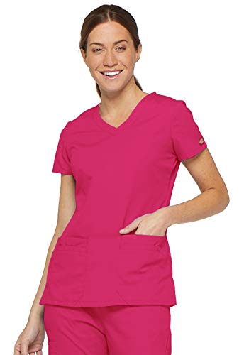 Dickies EDS Signature Damen Schlupfkasack V-Ausschnitt 85906, Knallpink (Hot Pink), Groß