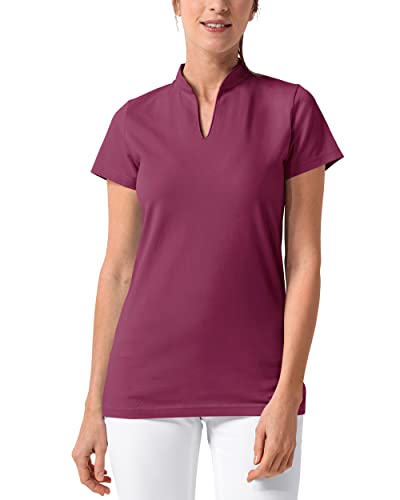 CLINIC DRESS Shirt Damen-Shirt leicht tailliert mit Stehkragen 65 cm lang, mit Stretch Berry 42/44