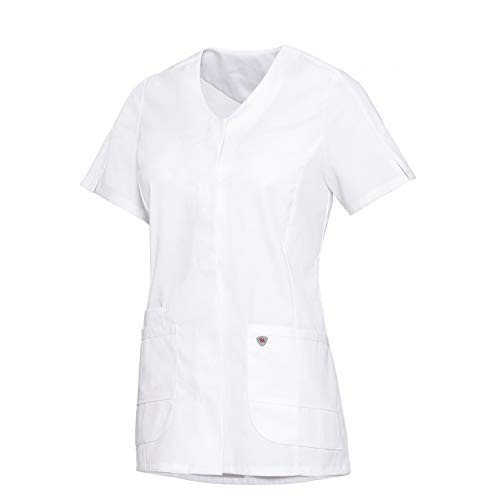 BP 1764-684-0021-XLn Damen-Kasack, Superleichter Stoff, 200,00 g/m² Stoffmischung mit Stretch, weiß, XLn