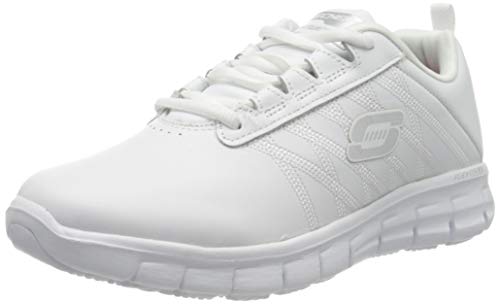 Skechers Damen Sure Track Erath - Ii Slip On Sneaker, Weiß White Leather Wht, 39 EU