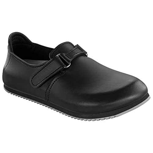 BIRKENSTOCK Clog Linz Superlauf, Naturleder, schwarz, normal, Größe 38 583184-38 (Damen-Clog Pantoffel Pantolette Latsche Halbschuh Clogs Clogen Treter Arbeitsschuh)