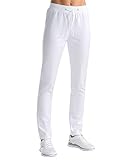 CLINIC DRESS Leggings mit Strickbund und Rundumgummi, Kordel 97% Baumwolle 60° Grad Wäsche weiß 38